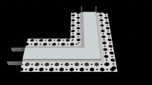 LED INSPIRATIONS CH1-COR-M10-9001 - 90-Degree Flat Corner Channel for Inspire Mud-In 1" Channel