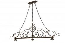 Meyda White 68210 - 67.5"L Georgia Scroll 3 LT Island Pendant Hardware